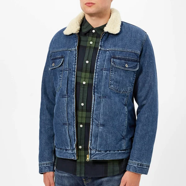 Edwin Men's Panhead Zipped Jacket - Mid Stone Wash