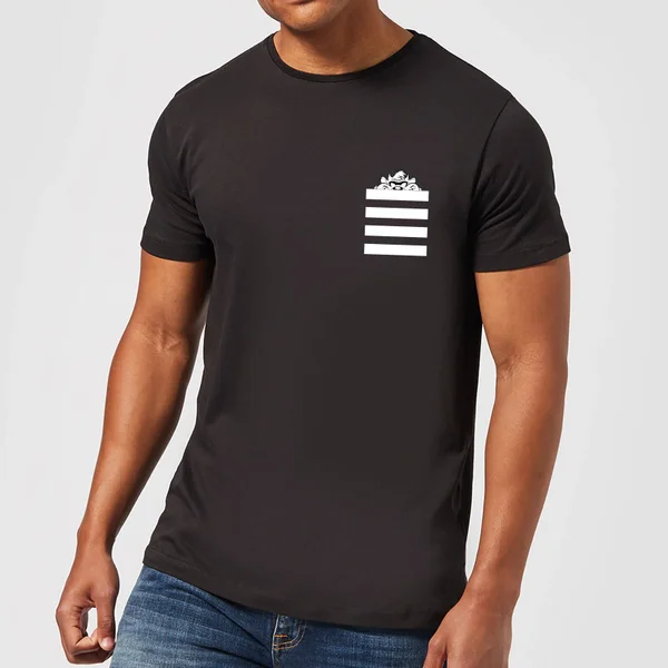 Looney Tunes Taz Stripes Pocket Print Men's T-Shirt - Black