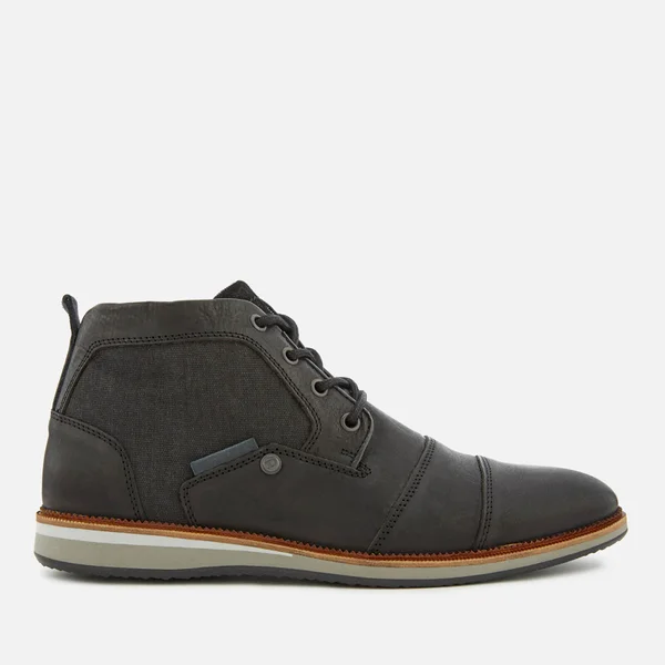 Dune Men's Client Leather Toe Cap Chukka Boots - Black