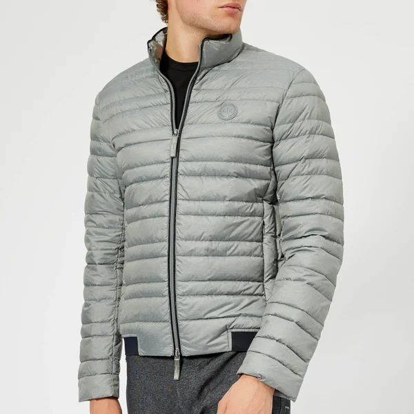 Armani Exchange Men's Down Jacket - Heather Grey/Navy