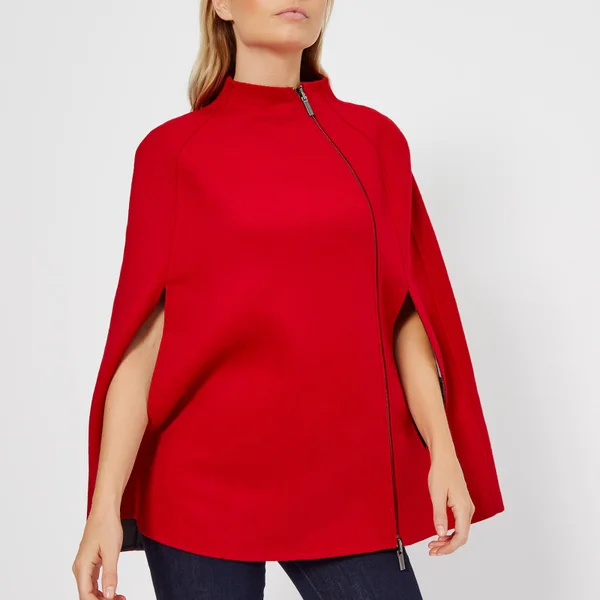 Armani Exchange Women's Cabin Coat with Zip - Bloody Mary