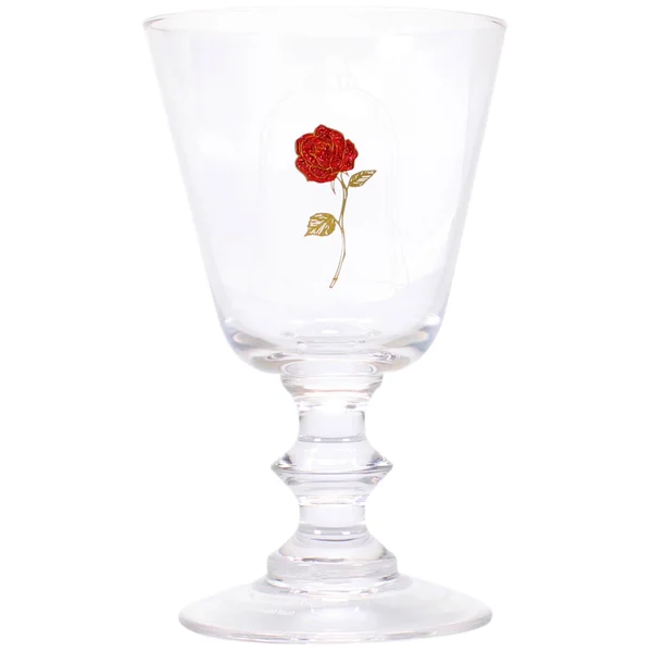 Beauty & The Beast Glass Goblet - Rose