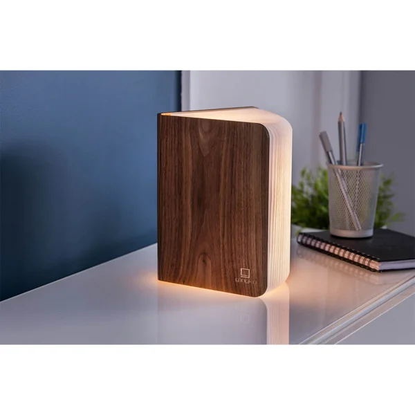 Gingko Large Smart Book Light - Walnut