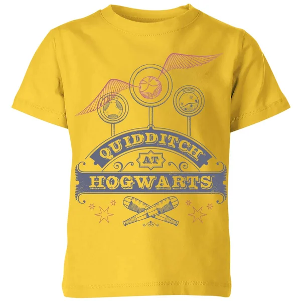 Harry Potter Quidditch at Hogwarts Kinder T-shirt - Geel