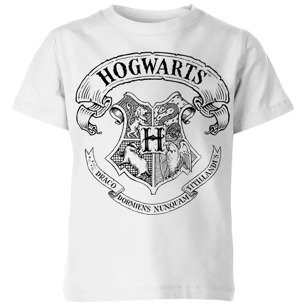 Harry Potter Hogwarts Crest Kinder T-Shirt - Weiß