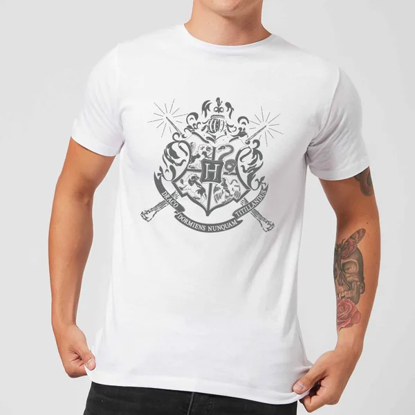 Harry Potter Hogwarts House Crest Men's T-Shirt - White