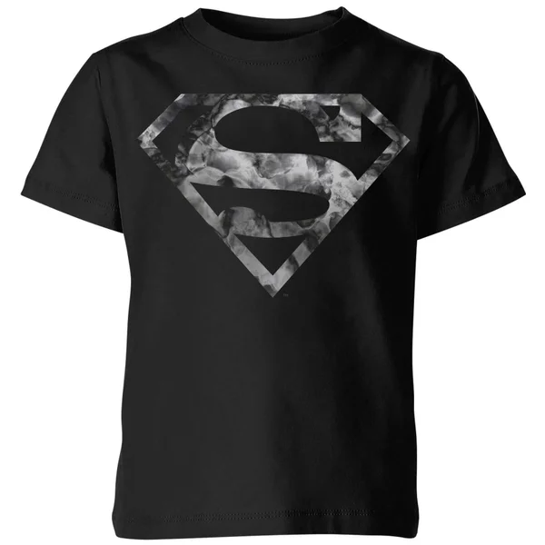 DC Originals Marble Superman Logo Kinder T-shirt - Zwart