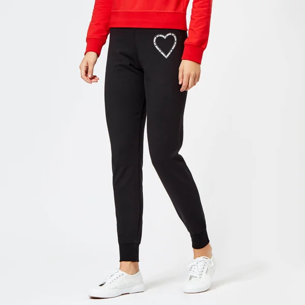 Love Moschino Women's Heart Logo Joggers - Black