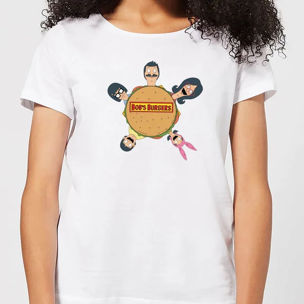 Bobs Burgers Round Table Logo Women's T-Shirt - White