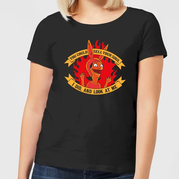 Bobs Burgers Sell Your Soul Women's T-Shirt - Black