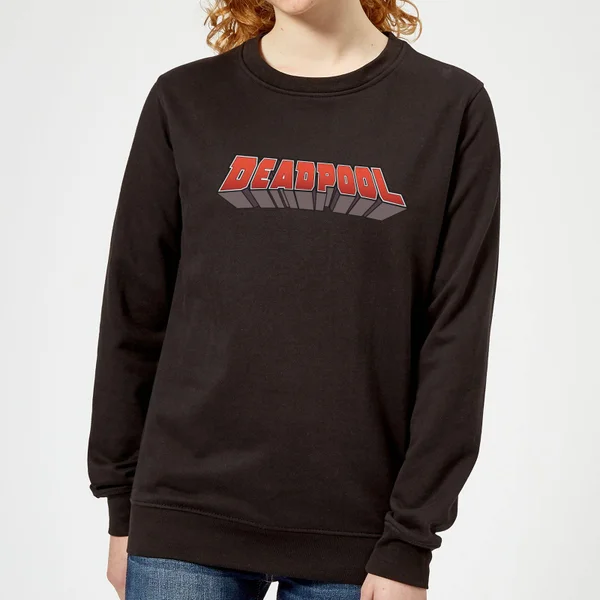 Marvel Deadpool Logo Damen Pullover - Schwarz