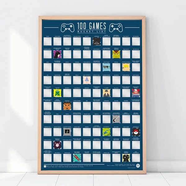 100 Spiele Bucket List Poster