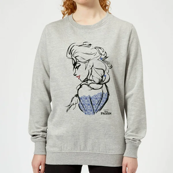Die Eiskönigin Elsa Sketch Damen Pullover - Grau
