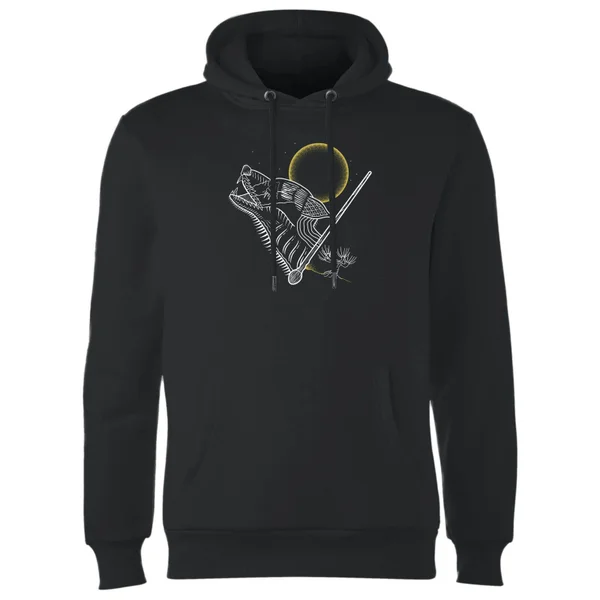 Harry Potter Werewolf Line Art Hoodie - Black