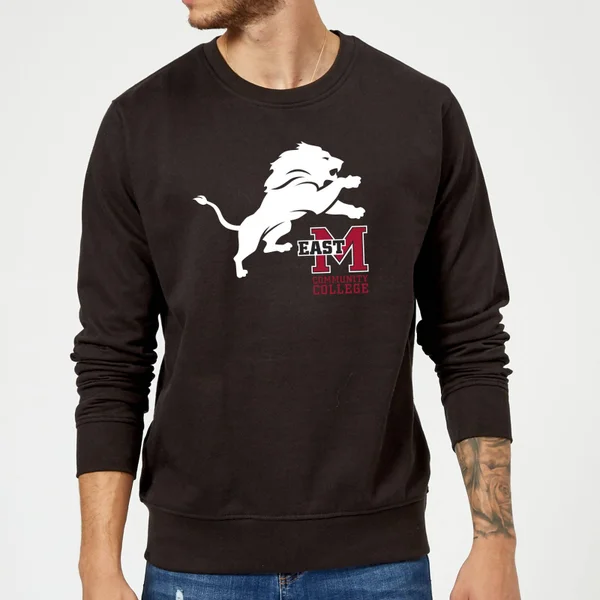East Mississippi Community College Lion and Logo Sweatshirt - Black