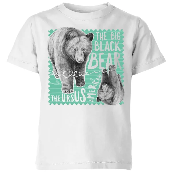 Natural History Museum The Big Black Bear Kids' T-Shirt - White