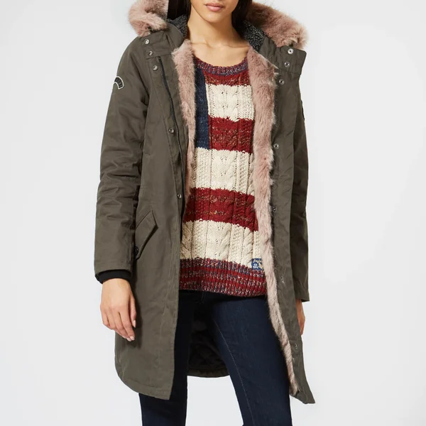 Superdry Women's Frankie Faux Fur Lined Parka - Khaki