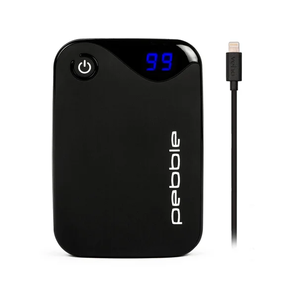 Veho Pebble P1 10,000mAh Power Bank with LED Indicator and Carry Pouch (Includes MFI Lightning Cable)