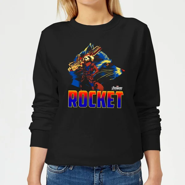 Avengers Rocket Women's Sweatshirt - Black