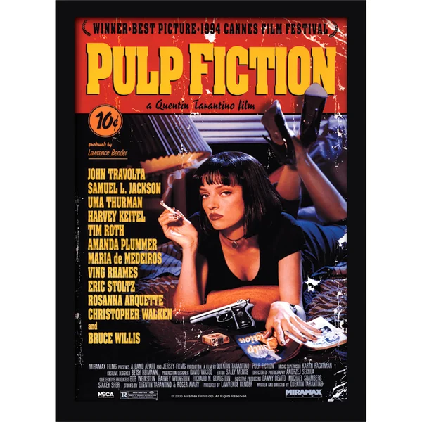 Pulp Fiction (Uma On Bed) Framed 30 x 40cm Print
