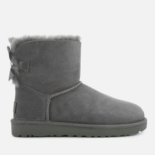 UGG Women's Mini Bailey Bow II Sheepskin Boots - Grey - UK 8