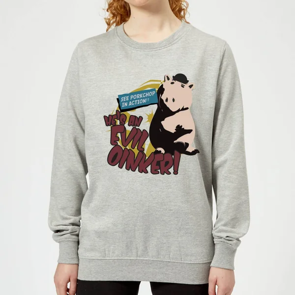 Toy Story Evil Oinker Women's Sweatshirt - Grey