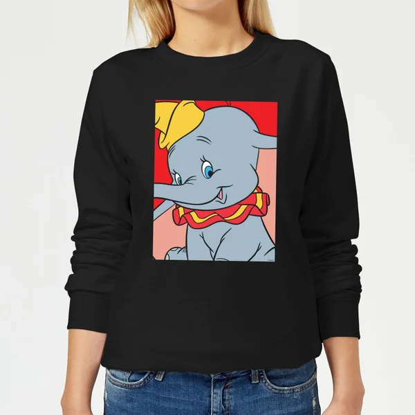 Dumbo Portrait Damen Pullover - Schwarz