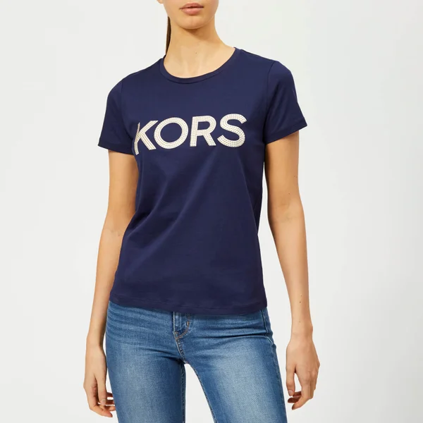 MICHAEL MICHAEL KORS Women's Kors Stud T-Shirt - Navy