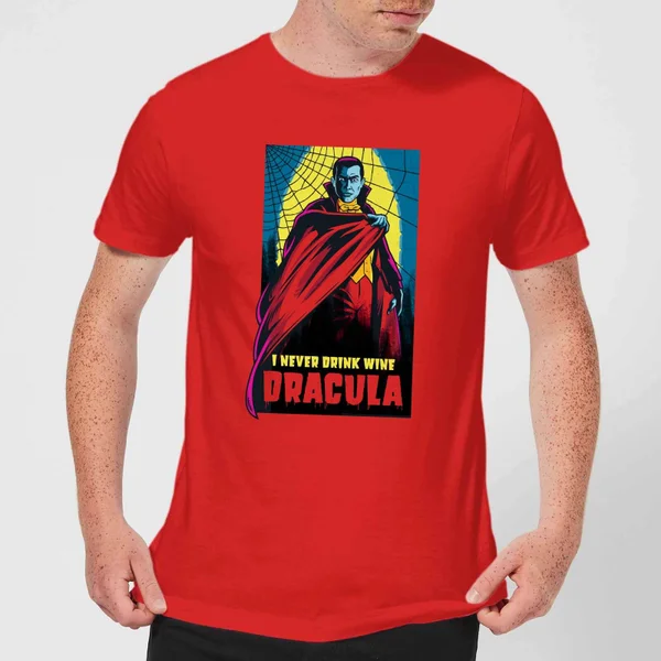 Universal Monsters Dracula Retro Men's T-Shirt - Red