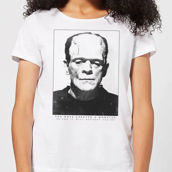Universal Monsters Frankenstein Portrait Damen T-Shirt - Weiß
