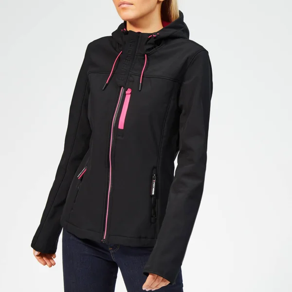 Superdry Women's Hooded SD Windtrekker - Black/Hot Pink