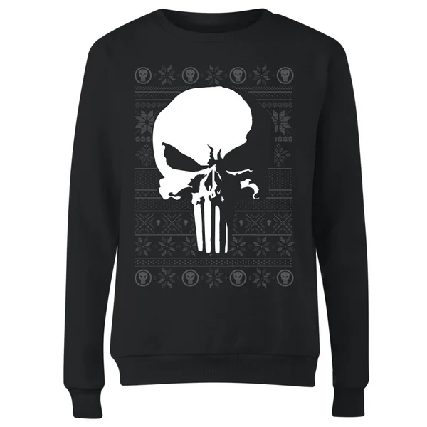 Marvel Punisher Dames kersttrui - Zwart