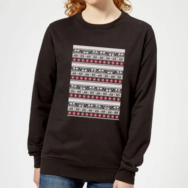 Star Wars AT-AT Pattern Dames kersttrui - Zwart