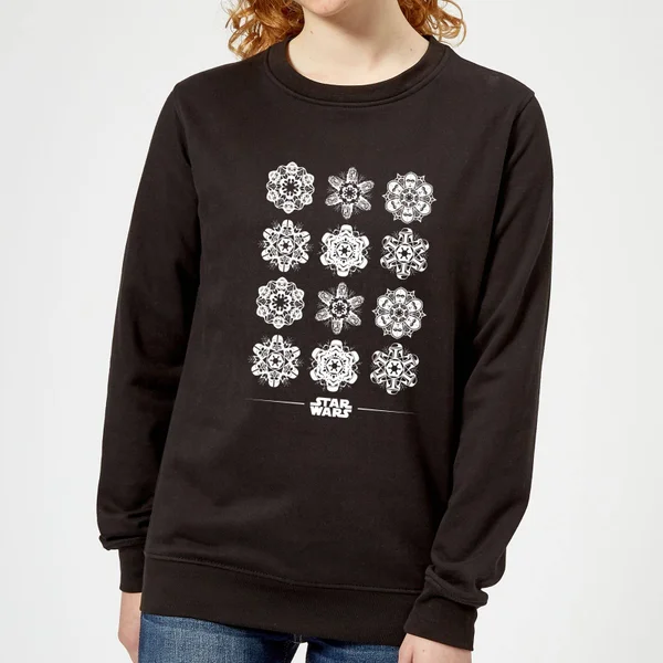 Star Wars Snowflake Women's Christmas Jumper - Black