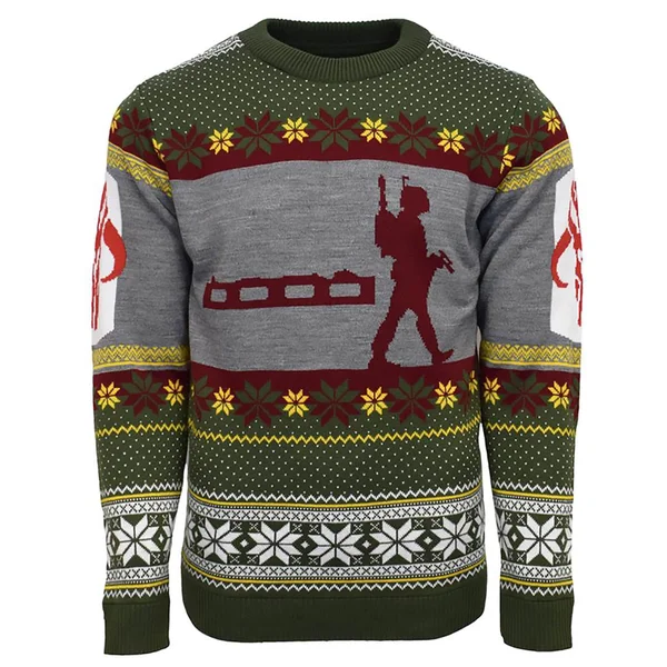 Star Wars Boba Fett Nordic Christmas Jumper - Green