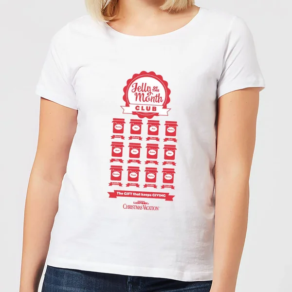 National Lampoon Jelly Of The Month Club Women's Christmas T-Shirt - White