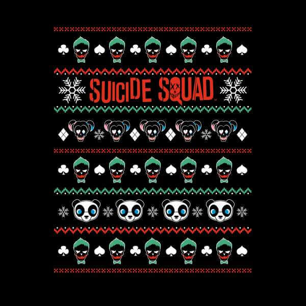 DC Comics Suicide Squad Knit Pattern Damen Weihnachtspullover – Schwarz