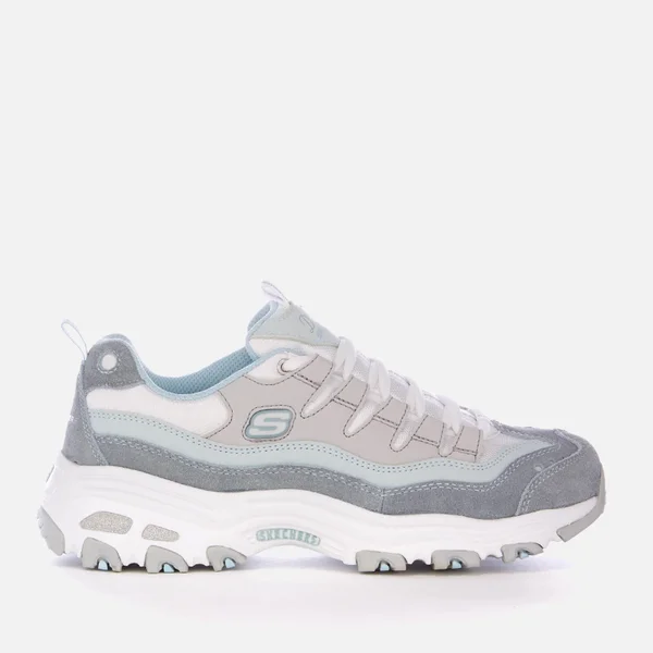 Skechers Women's D'Lites Sure Thing Trainers - Blue/Grey/White