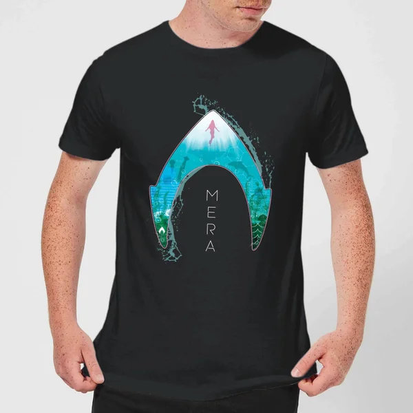Aquaman Mera Logo t-shirt - Zwart - XL