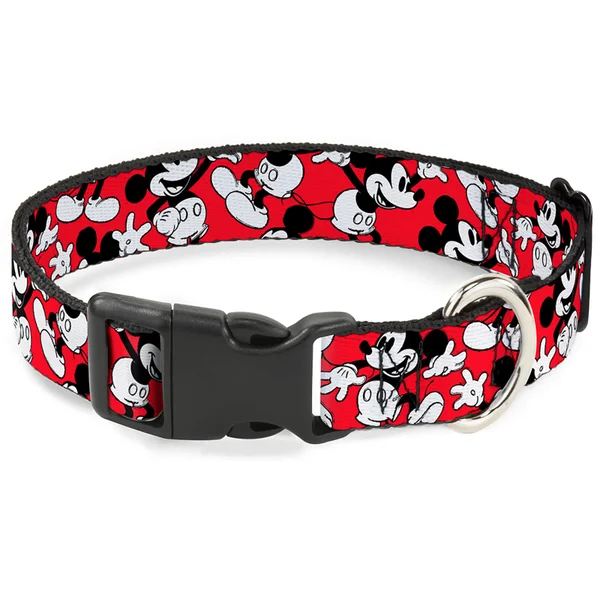 Buckle-Down Mickey Mouse Scattered Plastic Clip Dog Collar (Various Sizes)