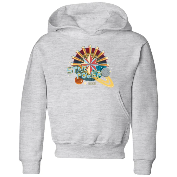 Captain Marvel Star Power Kids' Hoodie - Grey