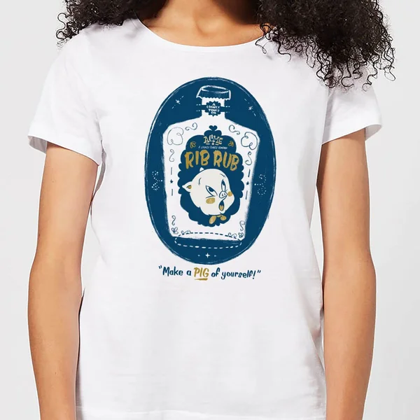 Looney Tunes ACME Rib Rub Women's T-Shirt - White