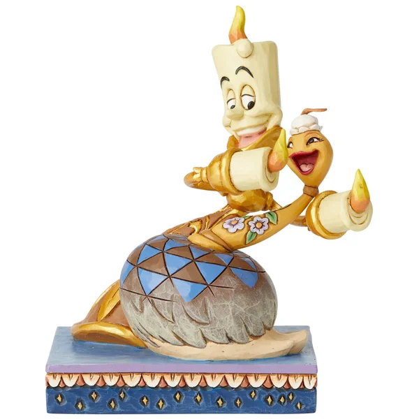 Disney tradities romantiek bij kaarslicht (Lumiere en Feather Duster beeldje) 15cm
