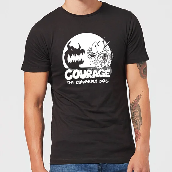 Courage The Cowardly Dog Spotlight Men's T-Shirt - Black