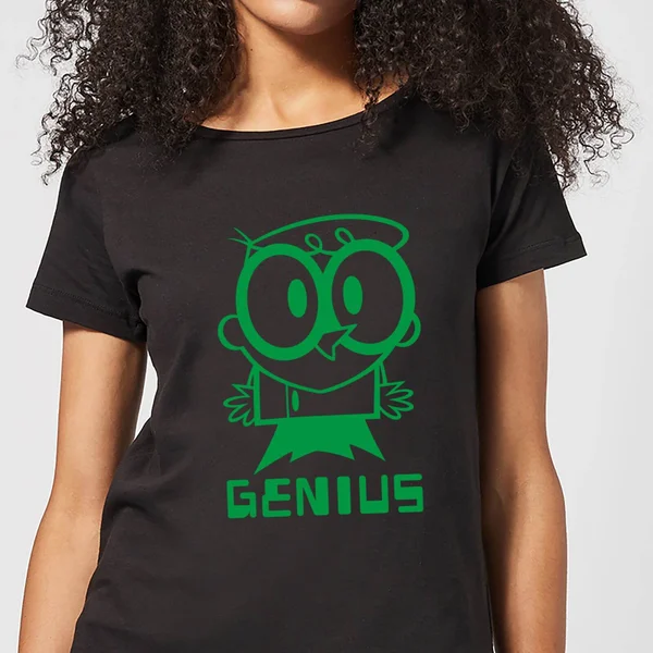 Dexters Lab Green Genius Women's T-Shirt - Black - L