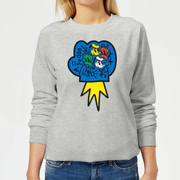 Disney Donald Duck Pop Fist Damen Sweatshirt - Grau