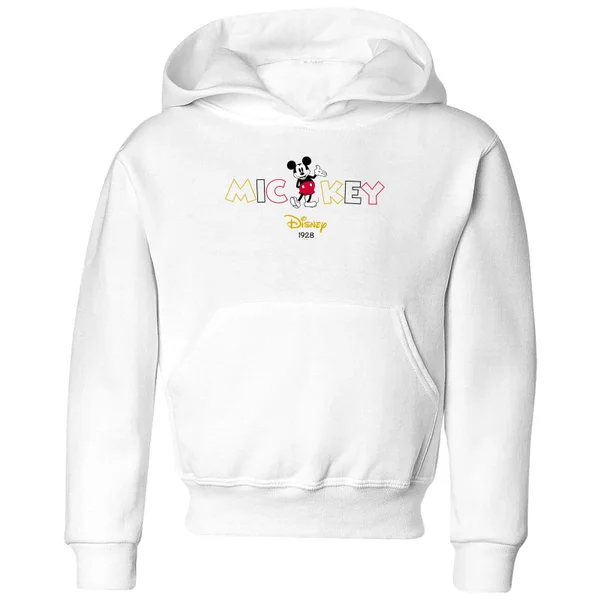 Disney Mickey Mouse Disney Wording Kids' Hoodie - White