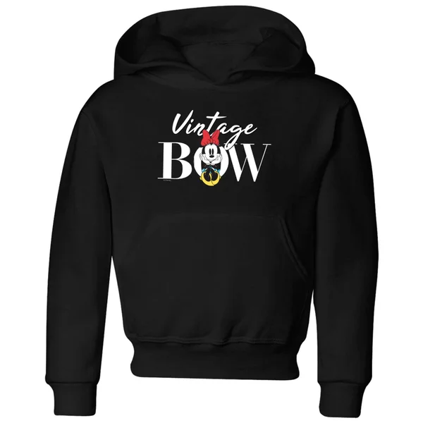 Disney Minnie Mouse Vintage Bow Kinder Hoodie - Schwarz