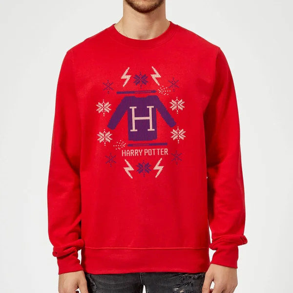 Harry Potter Christmas Sweater Christmas Jumper - Red