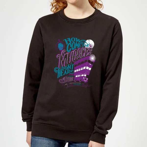 Harry Potter Knight Bus dames trui - Zwart